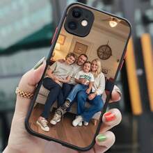 1pc Customizable Photo Pattern Soft Phone Case, Compatible With Apple 11/12/13/14/15/16 Pro Max, Personalized Phone Case Suitable For Holidays/Anniversaries/Father's Day/Mother's Day/Thanksgiving/Halloween/Birthday Gifts For Boyfriend, Girlfriend, Family, Best Friends, Grandparents, Couples