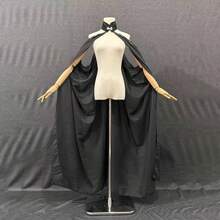 1 件长款白色雪纺宽松露背轻质新娘披肩，适合婚礼、摄影工作室、户外角色扮演新娘装 - 彩色 - 查看 5