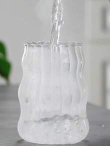 1件裝 玻璃冰咖啡杯，附竹製蓋與吸管，波紋透明冷飲隨行杯，奶茶杯，聖誕禮物，適合辦公室、咖啡愛好者、水瓶、旅行杯、派對、聖誕裝飾、節日、飲水杯、旅行 - 彩色 - 查看 7