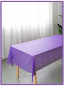 1pc Disposable Plastic Tablecloth, Waterproof And Stain-Resistant, Decorative Home Item