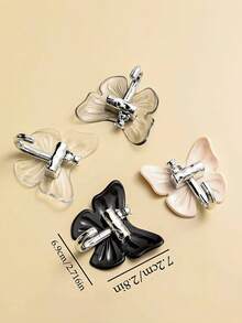 1/4Pcs, Light Luxury Teddy Bear Butterfly Hook Adhesive Load-Bearing Bathroom Wall Sticker, No-Drill, Kitchen Door, Bathroom Back, No Trace Adhesive Hook, Suitable For Hanging At The Entrance, Kitchen Bathroom, Bathroom, Living Room, Corridor, Dormitory, Storing Clothes, Umbrellas, Keys, Hats, Masks, Bags, Toiletries, Kitchen Tools, Toiletries, Makeup Tools, Necklaces, Jewelry.