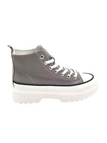Women's Casual Canvas Shoes, Practical & Versatile - Grey - View 3