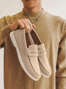 Mocassins respirants et confortables pour hommes, style britannique minimaliste, convenant pour le port casual, les déplacements, les activités extérieures - Été