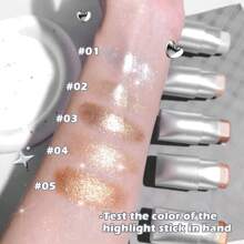 Matte Finish Highlighter Stick - Oil-Free Contour Sculpting, Long-Lasting Smudge-Proof Blending For Natural Makeup & Daily Radiance