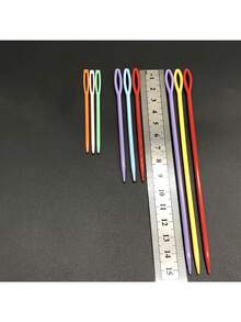 1PC/4PCS/30PCS Plastic Hand Sewing Needles, Knitting Aids, Plastic Large Eye Sweater Needles, Handmade Plastic Needles - Multicolor - View 4