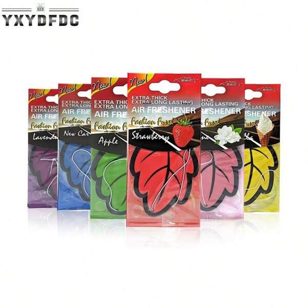 YXYDFDC 5-60 pezzi di deodoranti per auto all'aroma naturale di tè, deodoranti da appendere per auto con profumazione di vaniglia, forma di foglia, accessori per interni auto