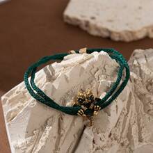 1pc Vintage Chinese Dragon Zodiac Bracelet, Unisex Fashion Accessory, Stylish Bangle, Ideal Gift