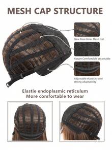 10 Inch Synthetic Wig For Women Wig Bangs Wig Heat Resistant Wig For Daily Party Use - Multicolor - View 10