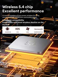 HYUNDAI 现代 HY-T02PRO 极简蓝牙耳机，高清立体声，超长电池寿命，IPX5 防水，低延迟音乐和游戏，麦克风，佩戴舒适，被动降噪，无线耳塞兼容智能手机和平板电脑 - 白色 - 查看 9