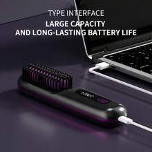 Cordless Hair Straightener, Portable Negative Ion Hot Comb, USB Charging, Fast Heating 3 Temperature Settings, Anti-Scalding, Suitable For Travel Daily Use, Women's Gift Compact And Portable - Multicolor - View 6