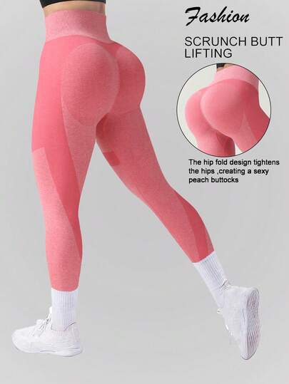1pc Seamless High Stretch Yoga & Fitness Leggings For Women
