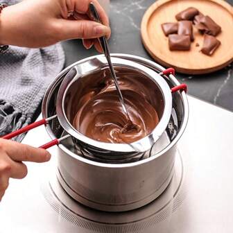 Bain-marie en acier inoxydable, casserole à fondre le beurre/chocolat, casserole à fondue, batterie de cuisine pour la cuisson de pâtisseries et desserts