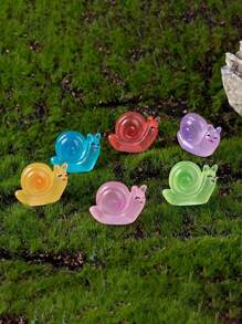 1/6/10/18pcs Resin Mini Snail Figurines, Glow In The Dark Micro Landscape Garden Pot Decor, Suitable For Indoor/Outdoor Garden Lawn Porch Balcony Patio Decoration