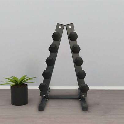 mteryoing Dumbbell Rack Stand Only, A-Frame 2.0 MM Thick Steel Dumbbells Weight Storage Rack For Home Game