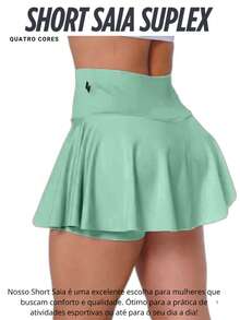 Women's Ruffled Short Skirt In High Quality Suplex Butt Cover Gym Fitness - Mint Green - View 1