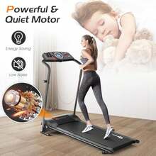 Compact Folding Treadmill For Home, Electric Walking Running Machine, Low Noise, Built-In 2 Workout Modes And 12 Programs, Wit - 1 - View 5