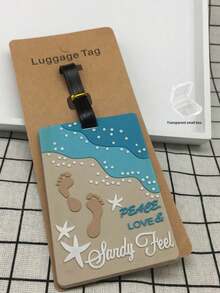 Beach-Themed Silicone Travel Accessories, Featuring Sunglasses And Palm Trees, Include Boarding Pass Holders, Luggage Tags, And Transfer Card Sleeves, Perfect For Holiday Essentials. Ideal For Travel Backpacks, Suitcases, Travel Gear, And Back-To-School Travel Tags And Accessories.