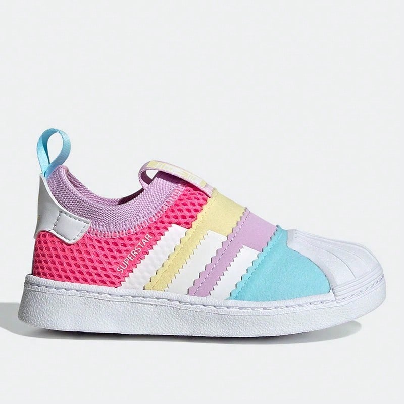 Zapatillas deportivas tipo slip-on Adidas de uso diario casual para niños GY9197 - Rosa - Ver 1