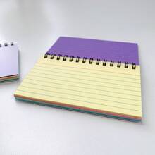 1 Set Of Simple Horizontal Line Colorful Tearable Coil Notebook, Office Supplies Diary Stationery Notebook, Students Carry Small Notebook, Opening Season Office Stationery Supplies,School Supplies,Back To School