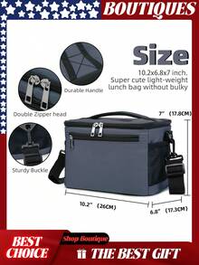 Lunch Box For Men/Women, Small Insulated Lunch Bag, Leak-Proof Soft Cooler Tote Bag, Reusable LunchBox For Work, Travel, Fitness, Picnic With Adjustable Shoulder Strap For Adults, Lunch Box For Women, Lunch Bag, Lunch Bag Women, Lunch Box, Insulated Lunch Bag, Loncheras Para Mujer, Womens Lunch Bags For Work, Insulated Lunch Box, Lunchbox For Woman, Adult Lunch Box, Cooler Bag, Lunchbox, Cute Lunch Bags For Women, Lunch Boxes, Lunch Bags For Women, Lunch Bag For Women, Womens Lunch Box, Lunch Tote Bag For Women, Lunch Box Insulated, Large Lunch Box For Women, Women Lunch Bags For Work, Womens Lunch Bag, Loncheras, Cute Lunch Box, Large Lunch Box, Lunch Bags, Lunch Box Women, Loncheras Para Mujer De Trabajo, Lunch Boxes For Women, Lunch Bag Lunch Box Women, Leakproof Insulated Lunch Cooler Bag For Women, Large Lunch Tote Bags Adults - Gray/New - View 2