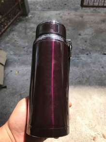 1pc 35OZ Matte Stainless Steel Insulated Leak-Proof Vacuum Water Bottle, Suitable For Car, Daily Use, Travel And Gifts, Durable Portable Latte Coffee Cup, Travel Drinking Cup, Iced Tea Cup, Thermal Flat Bottom Cup, Can Be Purchased Separately With Cup Sleeve