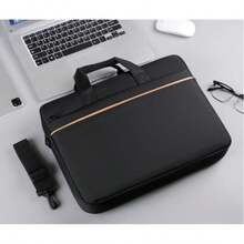 15 Inch Laptop Bags Shoulder Bag Carrying Soft Notebook Computer Case Oxford UK - Black - View 1