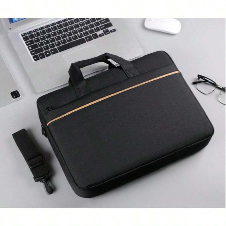 15 Inch Laptop Bags Shoulder Bag Carrying Soft Notebook Computer Case Oxford UK - Black - View 1
