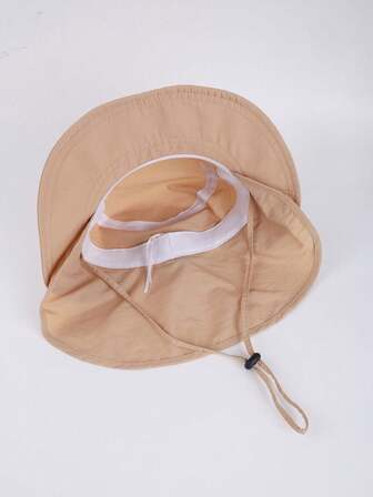 1 st snabbtorkande solhatt för baby/barn med stor sjal och bred brätte, lämplig för sommarbarn pojkar flickor utomhusaktiviteter, parker, strand, simning solskyddshatt