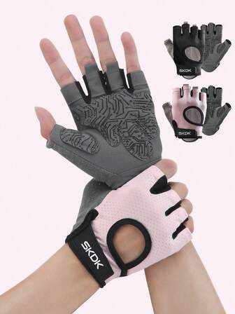 SKDK 1 双男女健身手套，抓握力极佳，适合举重、骑行、运动训练、引体向上等健身用途。健身房配件