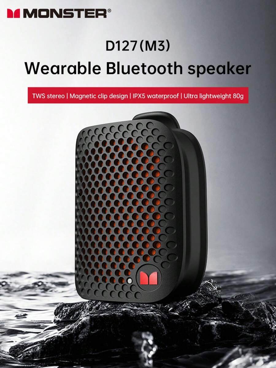 Monster M3 Portable High Fidelity Speaker Wireless Stereo Bass Music Subwoofer Portable Lavalier Speaker With Built-In Mic Speaker - one-size - View 1