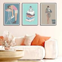 1pc Laundry Day Art Poster Good Quality Prints And Posters Vintage Room Home Bar Cafe Decor Aesthetic Posters Waterproof Paper ,Wall Art With Frame
