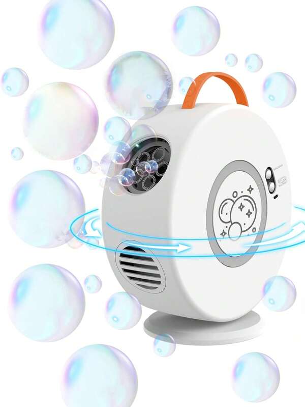 Magical Outdoor Bubble Machine, Fully Automatic Bubble Blower, Stage Bubble Machine, 360° Rotating Round Stage Bubble Maker, Portable & Safe, Automatic Bubble Generation For Summer, Suitable For Indoor/Outdoor Play, Birthday Parties, Stage Performance, Weddings, Gatherings - The Best Holiday Gift