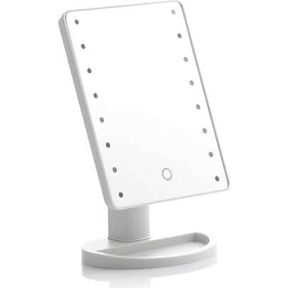 InnovaGoods Perflex Touch LED Tabletop Mirror, Illuminate Your Face And Style Your Makeup - With LED Mirror Function, Touch, And Elegant Design - Ideal For The Bathroom And Vanity ⚫ FREE Shipping ✅ Delivery Within 24/48 Hours To Spain (Peninsula)