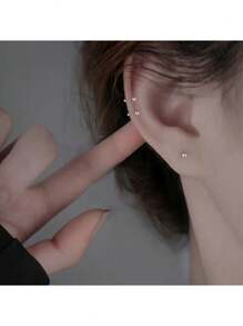 2/4/8 أزواج من أقراط الأذن ذات الزركونيا المكعبة الكلاسيكية السوداء والبيضاء - غير مسببة للحساسية، للنوم، طلاء سبيكة النحاس خالي من النيكل، مجوهرات متعددة الاستخدامات للأعياد والاستخدام اليومي، مناسبة لجميع المواسم