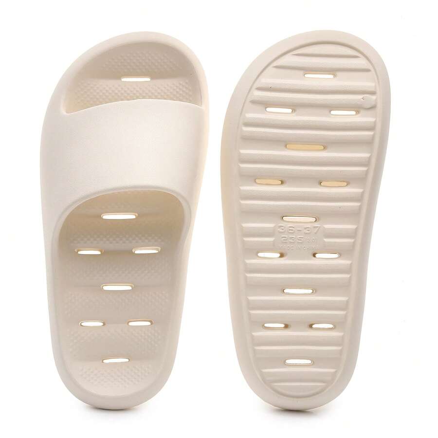 Women's Shower Slipper, Quick Drying Non-Slip Slippers, Bathroom House & Pool Sandals, In-Door Slipper For Gym, Soft Sole - trắng - Xem 1