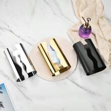 1pc Stainless Steel Elegant Rectangular Tissue Box Holder - Polished Finish, Perfect For Living Room, Bathroom & Dorm Decor School Supplies,Back To School