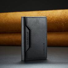 LC.IMEEKE 1 ví da PU từ tính có nam châm, kèm giá đỡ thẻ MagSafe, tương thích với iPhone 17 16/15/14/13/12 Pro/Pro Max/Plus/Mini, ví nam MagSafe, ví RFID, ví đựng chìa khóa, ví đựng thẻ, ví mini đeo cổ tay. - màu đen - Xem 10