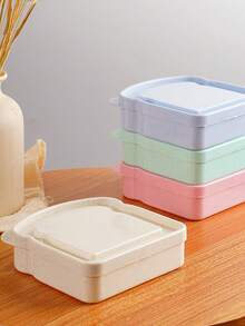 1PC/4PCSHộp cơm bento, Hộp đựng bánh mì sandwich, Hộp đựng thức ăn trưa bằng nhựa hình bánh mì nướng, Hộp đựng bánh mì sandwich có nắp, Có thể tái sử dụng, Dùng được trong lò vi sóng và máy rửa chén, Thích hợp cho gia đình hoặc người lớn, Đồ dùng nhà bếp, Hình dạng dễ thương và nhiều màu sắc, Thích hợp cho các bữa tiệc và dã ngoại ngoài trời - Nhiều màu - Xem 10