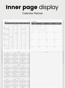 BUBU 2025-2027 Monthly Planner Notebook, 31 Sheets Monthly Calendar Notebook Agenda Waterproof Cover With Notes For Task Management, 24-Month Holiday Reminder, Office & School Supplies,School Supplies,Back To School