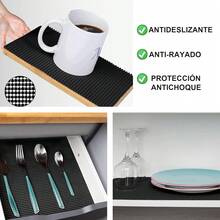 Forro Antideslizante Resistente Al Agua Para Cajones Beige - Negro - Ver 9