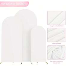 1 pièce, 1,80 m / 2 m / 2,20 m Couvre-arche de mariage blanc romantique, rideau d'arche circulaire, support de décor de fond, décoration de fête d'anniversaire, de banquet, de mariage/de la Saint-Valentin/de cérémonie de remise des diplômes