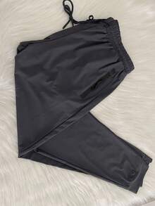Quick-Drying Pants/Zipper Pocket/Elastic Waist/Sporty/Casual - Dark Grey - View 1