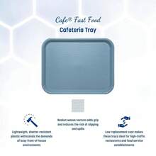 FoodService Products Cafetería estándar/Bandeja de Comida rápida, 12 x 16 Pulgadas, Gris - Azul Pizarra - Ver 2