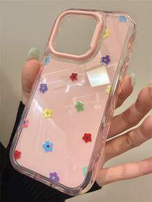 可爱卡通兔子花朵波浪边框手机壳，兼容 17 Pro Max、17 Pro、17、16、15、14、13、12 Pro Max、11，软壳后盖