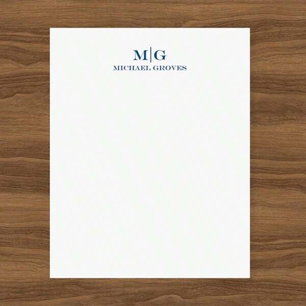 Personalized Notepad With Monogram, Custom Notepad 1st Anniversary Gift For Husband, Wedding Officiant Gift, Men's Lined Padfolio Memo Pad,Back To School,School Supplies