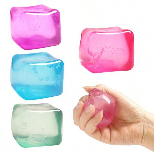 1/3/6PCS Slowly Rising Pressure Cube Balls - Adult Soft And Stretchable Anxiety Relieving Toy, ADD/ADHD Sensory Fidget Pulling And Stretching Dough, Office, Home, Classroom (Random Colors)"