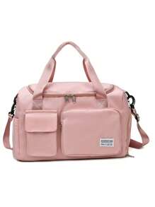 1 pezzo Borsa da viaggio multifunzionale personalizzabile per donne, borsa da palestra con scomparto asciutto/bagnato, manica trolley convertibile, borsa a tracolla con ricamo alla moda, borsa a tracolla pieghevole con scomparto per le scarpe, ottimo regalo per madre, amici, Natale, San Valentino, Festa della Mamma, Festa dell'Insegnante, Festa degli Infermieri, compleanno, forniture scolastiche, studenti di scuola media, studenti di scuola superiore, studenti universitari, matricole, studenti del secondo anno, studenti più giovani