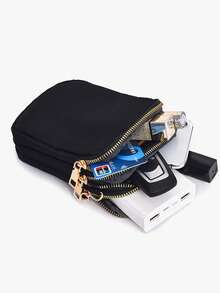 1 buc Mini Fashion femei Crossbody fermoar telefon mobil umăr geantă doamnă femeie multifuncțională geantă de mână încheietura mâinii portofel sport portofel pentru femei portofel portofel portofel