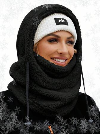 1 pieza Gorro de ciclismo de invierno para exteriores, gorro deportivo a prueba de viento, gorro grueso a prueba de frío, protector de cabeza para CS, gorro cálido de forro polar