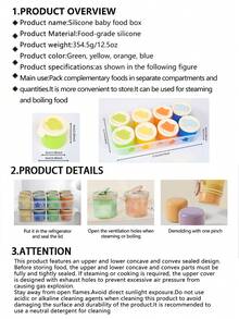 8pcs Silicone Freezer Tray With Lid, For Homemade Baby Food, Vegetable, Fruit Puree, Breast Milk Feeder And Mini Trays, Breastmilk Popsicle Molds - Multicolor - View 12